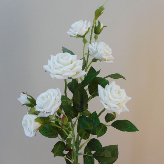 Rose Spray 'Virginia' Cream 84cm 9 Flowers Artificial Flowers